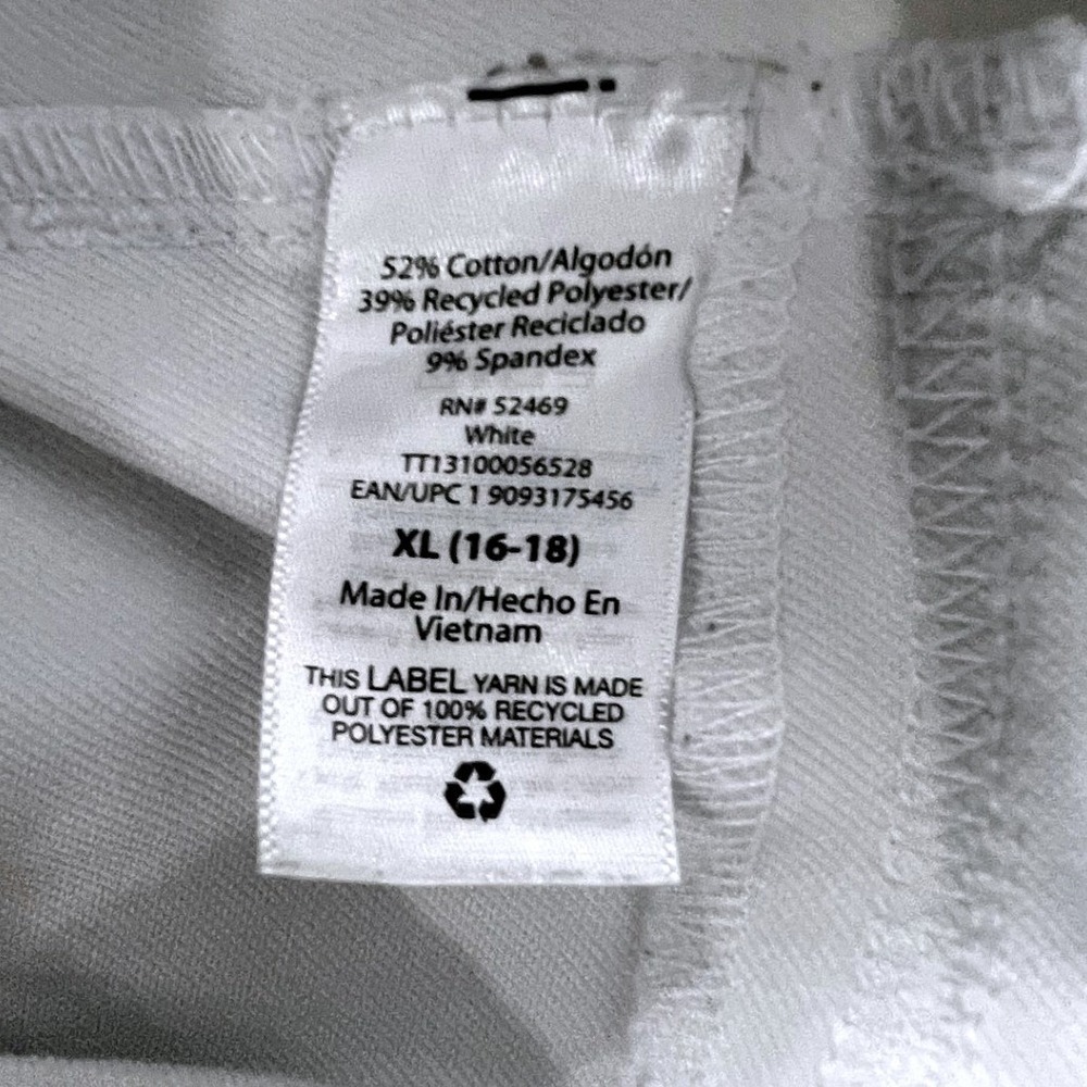 Time And Tru White Jeggings XL-16-18 Pull On Casual Stretch‎ - Picture 4 of 10